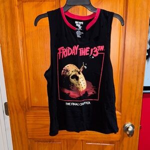 Hot Topic Black and Red Friday the 13th Tank Top